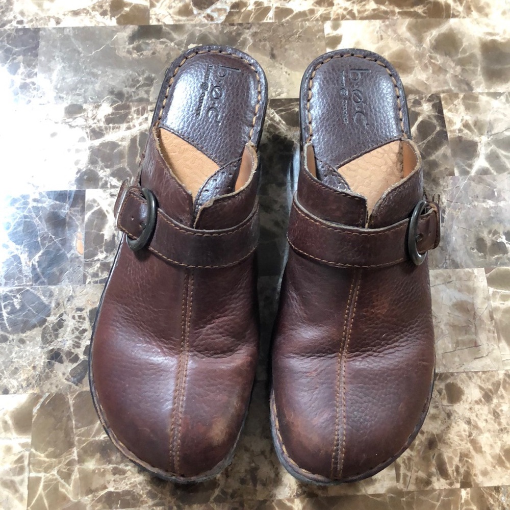 b. o. c. Brown Clogs Mules Size 10